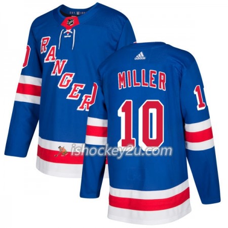 Mænd NHL New York Rangers Trøje J.T. Miller 10 Adidas 2017-2018 Royal Authentic